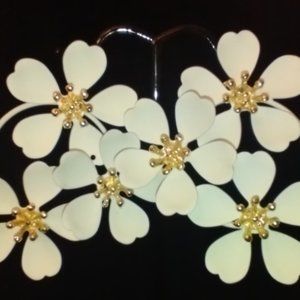 Metal Alloy Floral Earrings